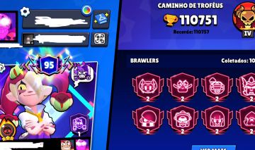 CONTA BRAWL STARS | 110K 105 BRAWLERS (90 Full) VARIAS SKINS RARAS!