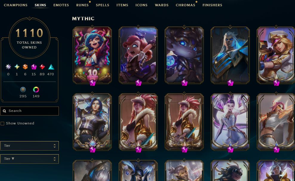 ARCANE FRACTURED JINX, 1110 SKINS, 149 CHROMAS - CONTA DE LEAGUE OF LEGENDS