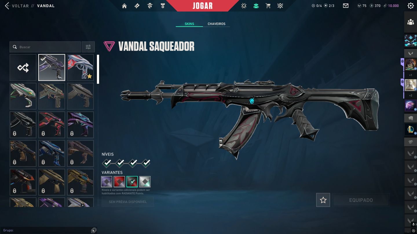 Conta com skins tryhard: Kuranami velha e nova: Gaia: Phanton reconhecimento etc