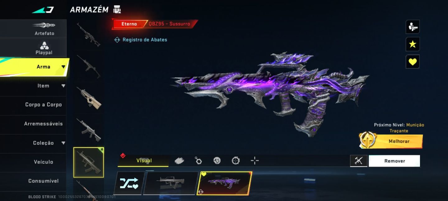 (PRA SAIR RÁPIDO!) CONTA DE BLOOD STRIKE COM 4 ETERNAS RARAS!