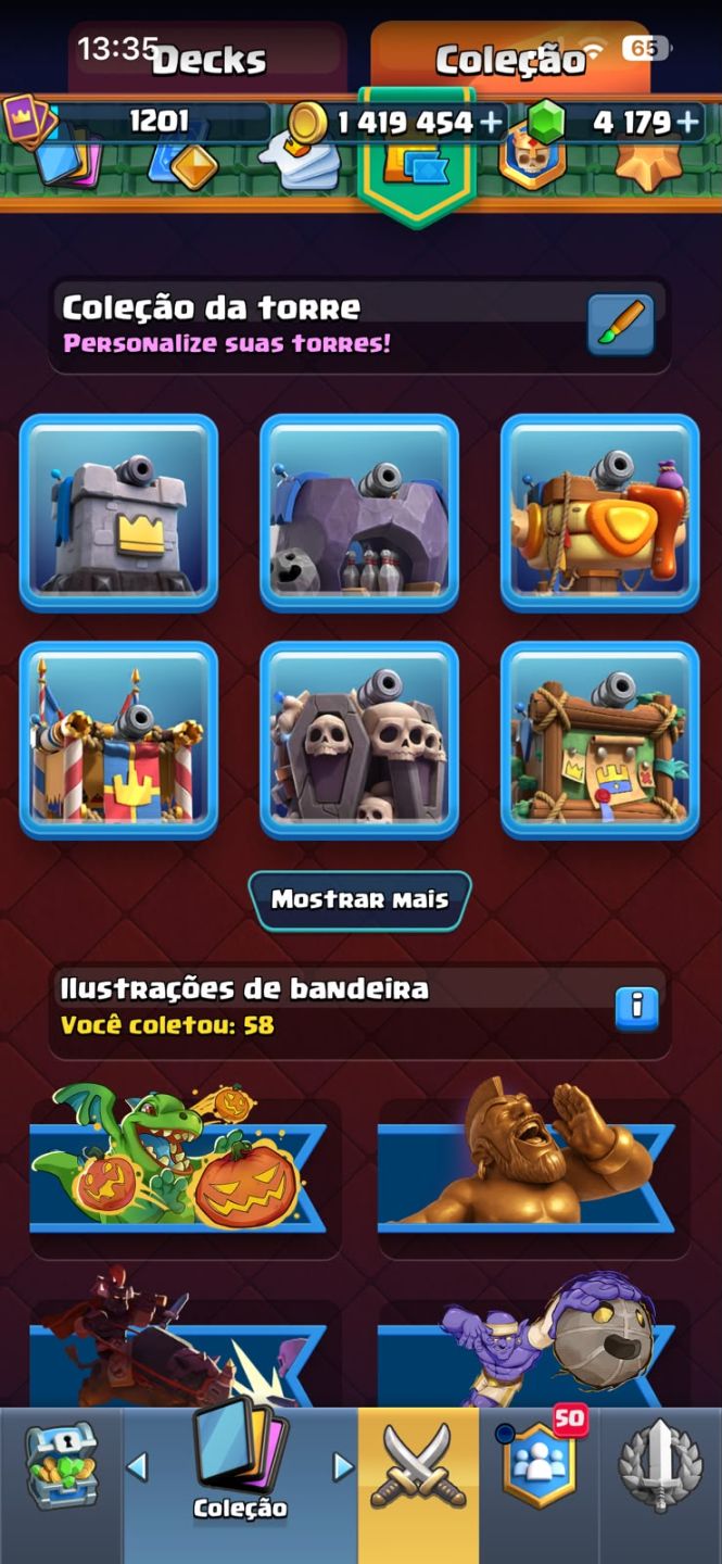 CONTA CLASH ROYALE ARENA 28 9 ANOS DE CONTA