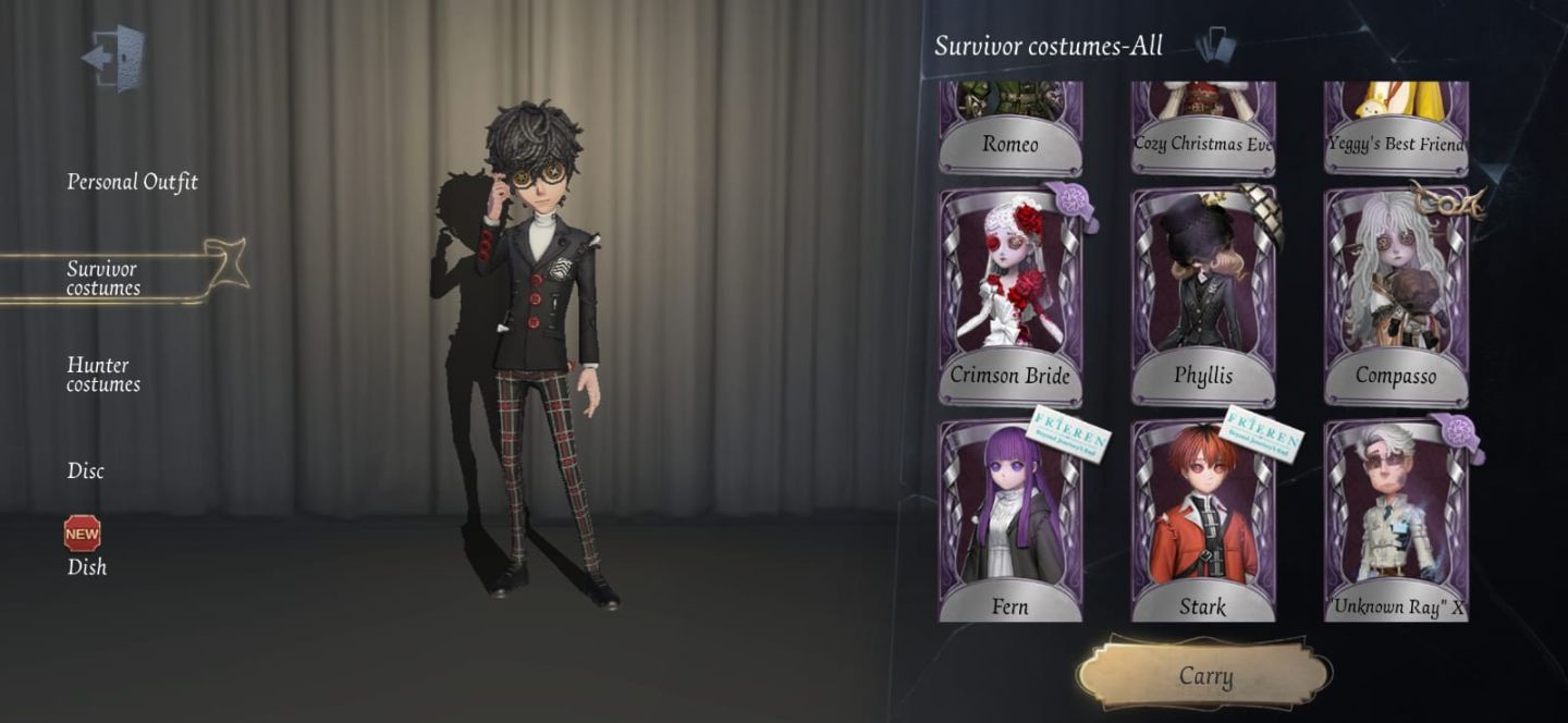 Conta Identity V | Joker/Persona 5, Frieren, Ib, COA | Skins Raras e Limitadas