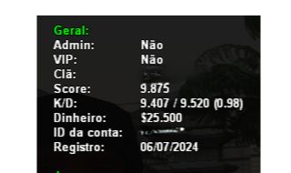 CONTA DE SAMP NO SERVER WAR EM LAS VEGAS (STT)