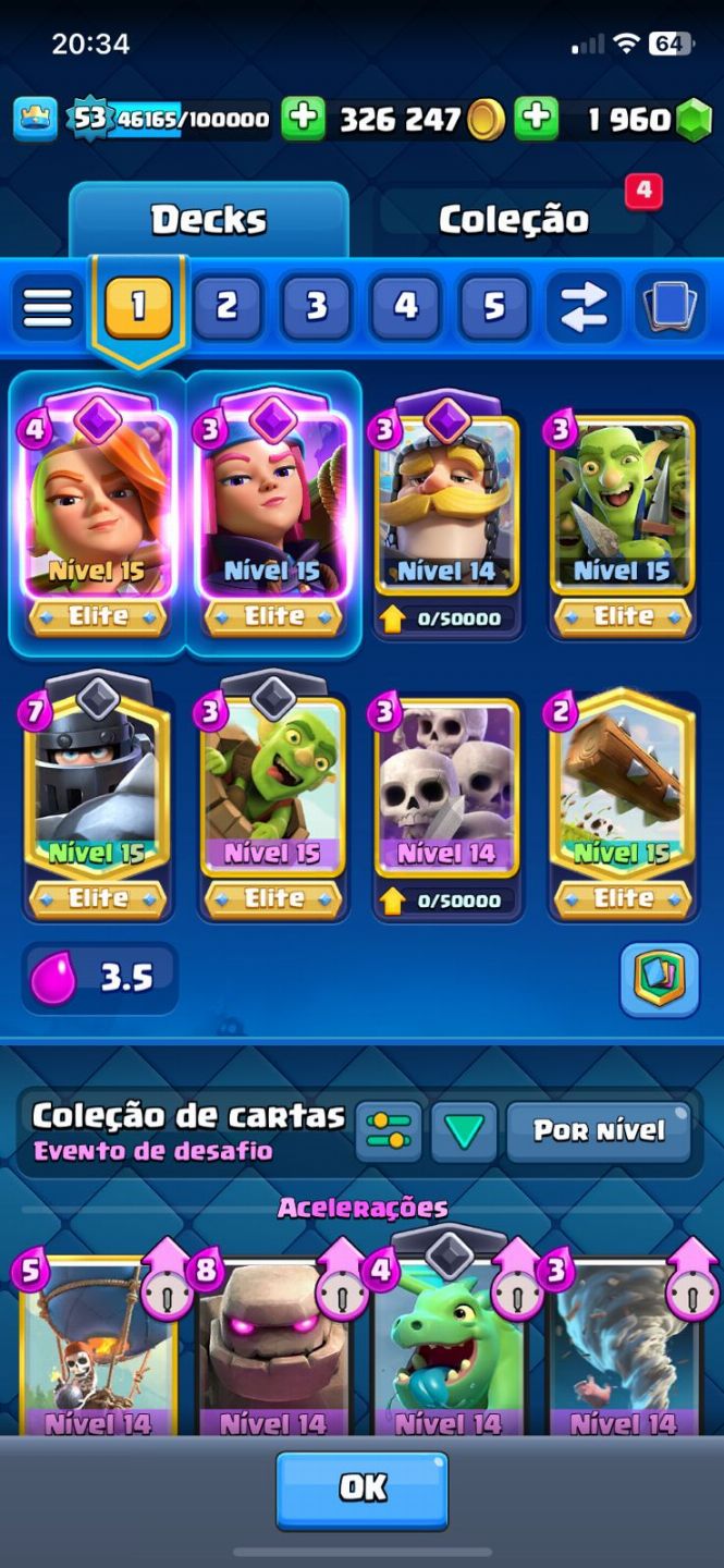 Conta Clash Royale Nivel 53 10k trofeus