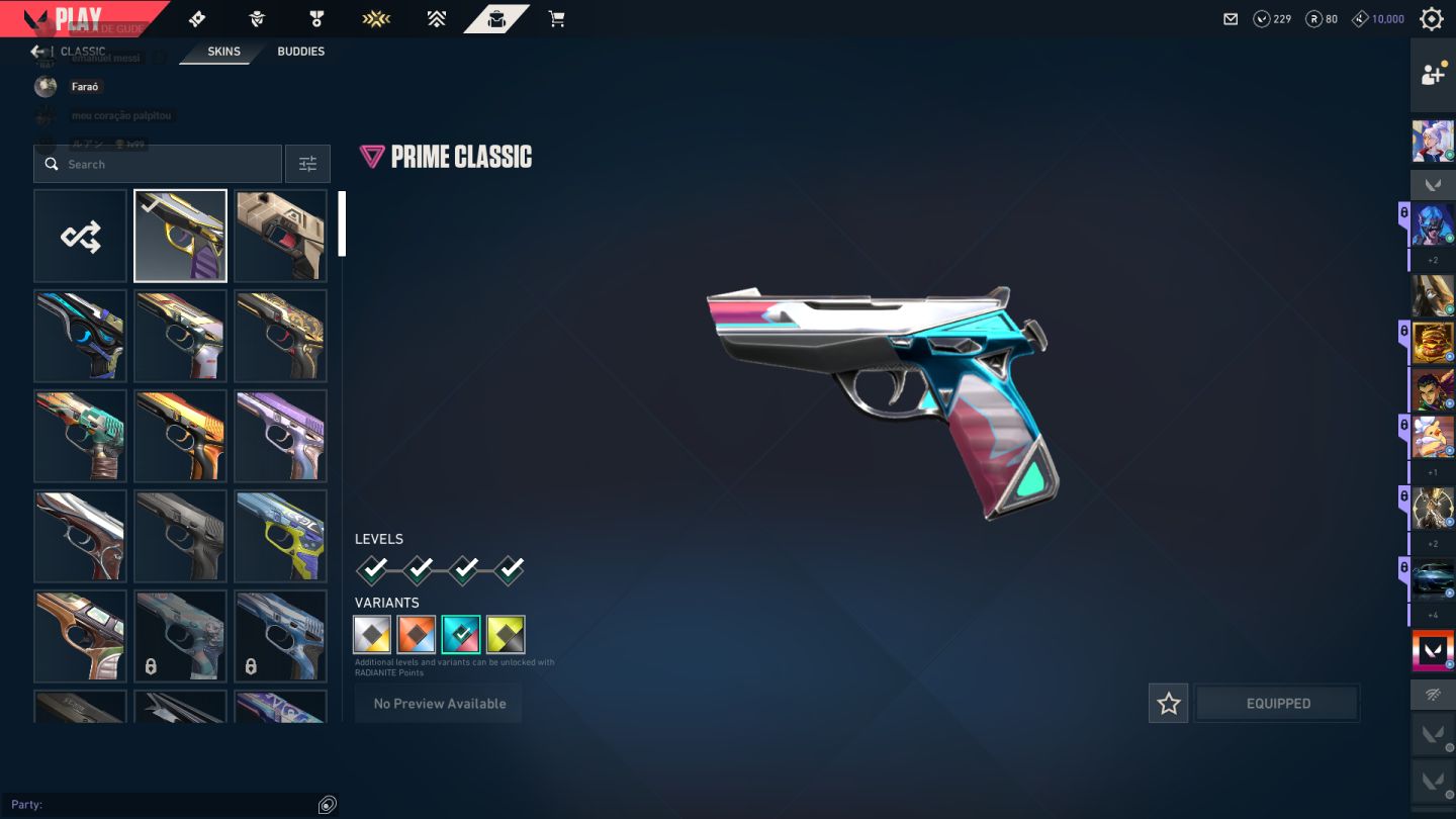 Conta de valorant cheia de skins