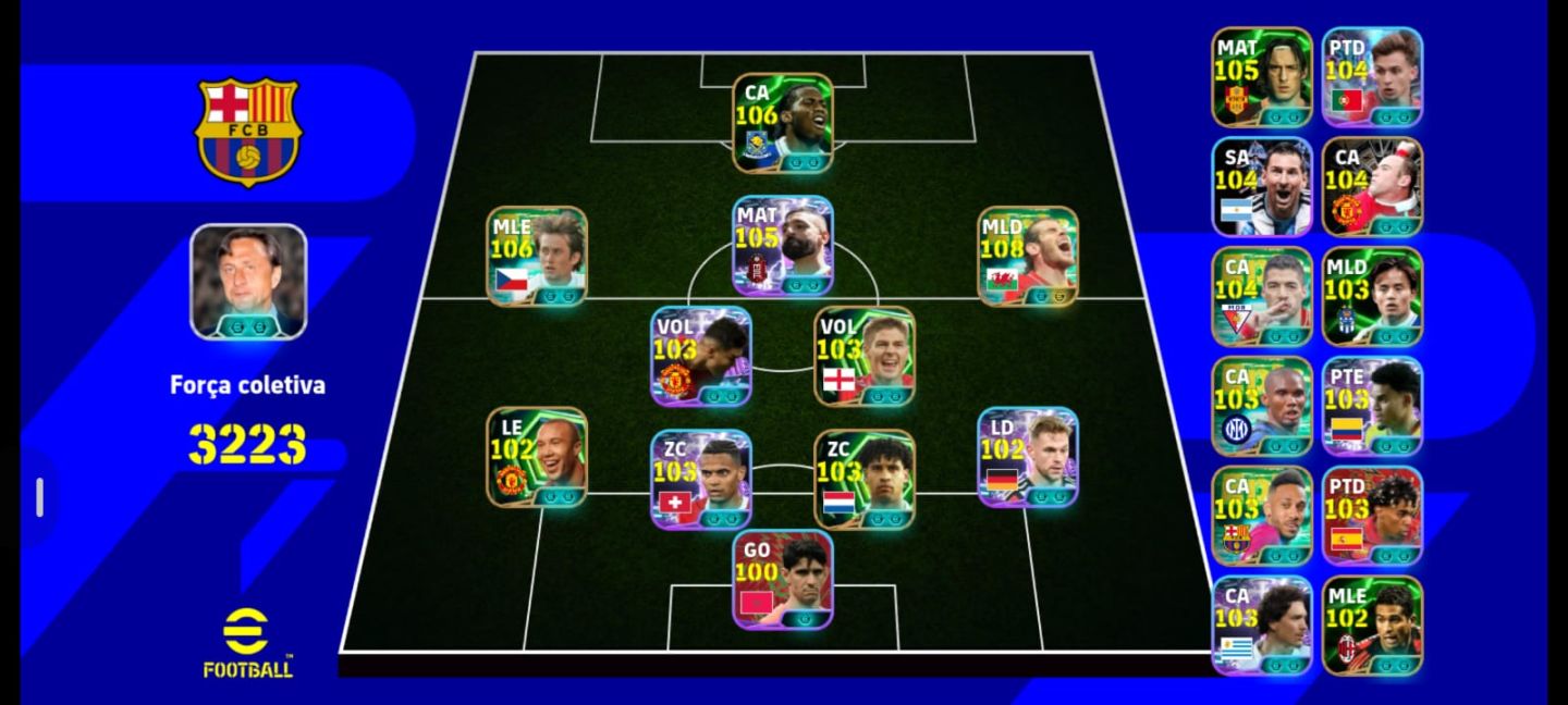 Conta eFootball 2027 | 3223 Força + 7 Técnicos | Promoção - Leia a Descrição