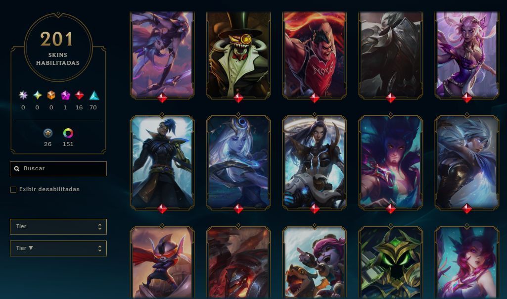 LEVEL 602 | 201 SKINS FULL CHAMP | PLATINA 2 | 90K EA | FULL ACESSO
