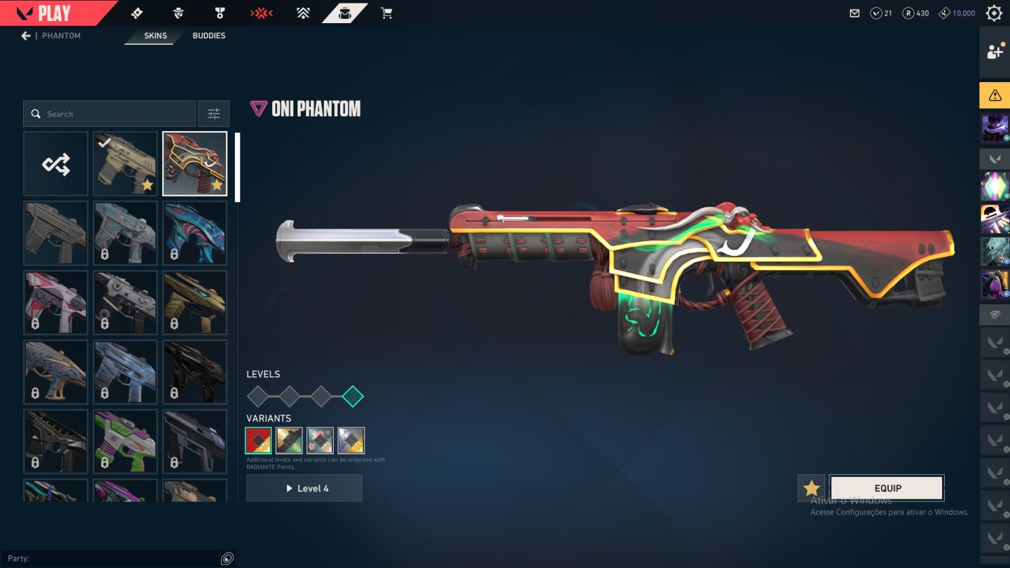 Valorant Br | Vandal + Karambit | Radiant | Phantom | 9 Skins