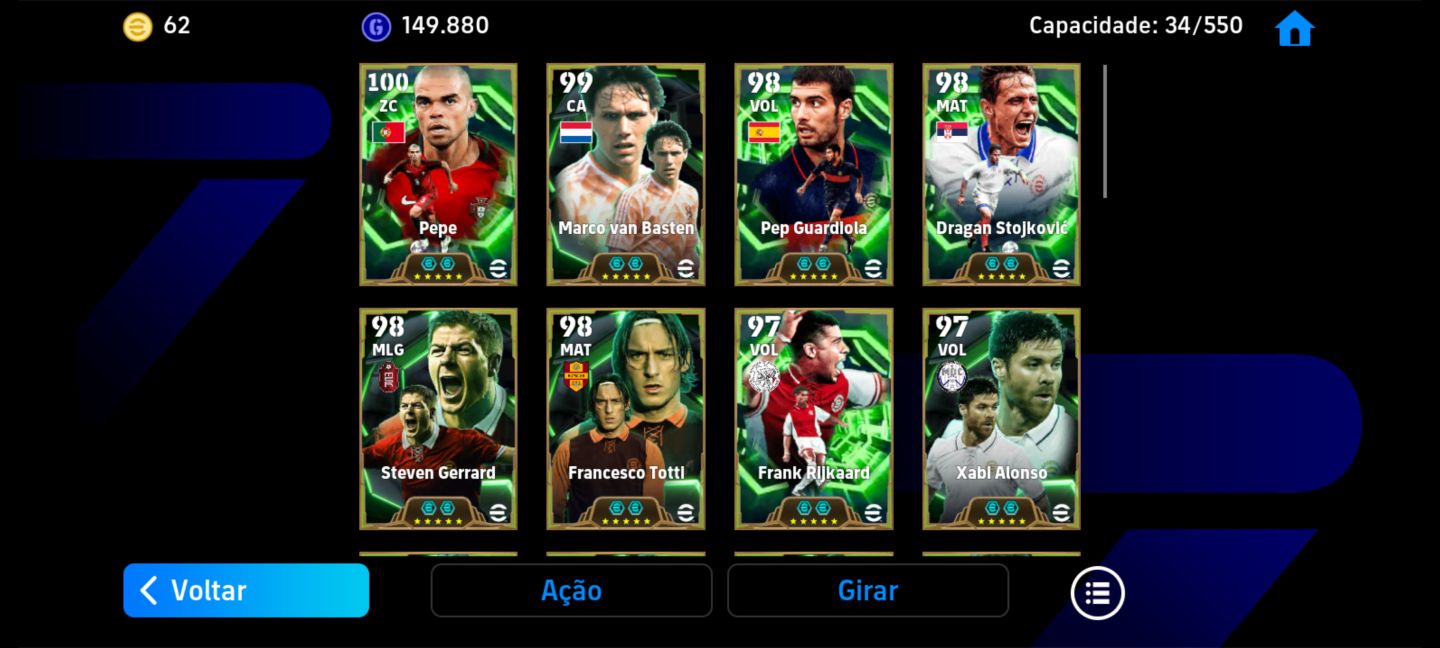 Conta de efootball completinha do Buffon e Hazard