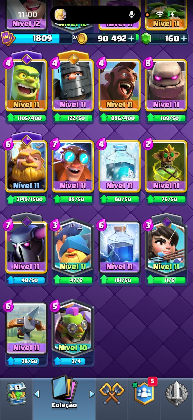 CONTA DE CLASH ROYALE FULL ARENA