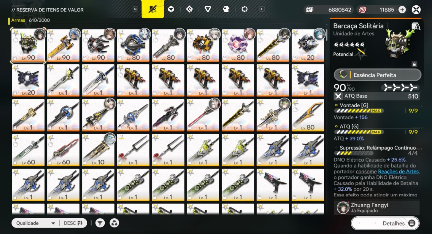Conta Arknights Endfield Lvl 60 - Zhuang P1 +Bis/Gilberta+Bis/Arcane+Passe