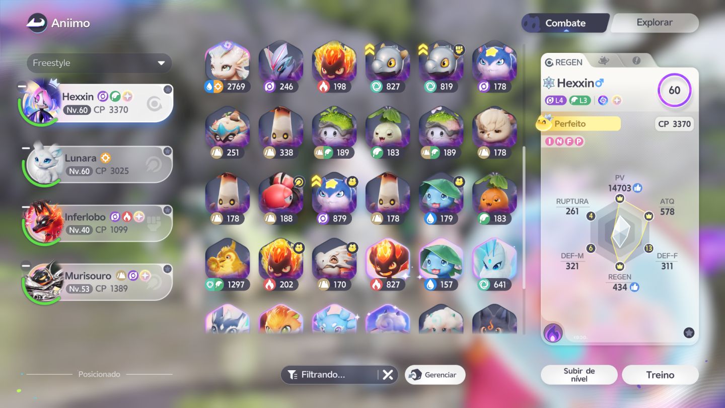 Conta Aniimo lvl 59 11 prismanas únicos cintilantes, mt recurso, guardado