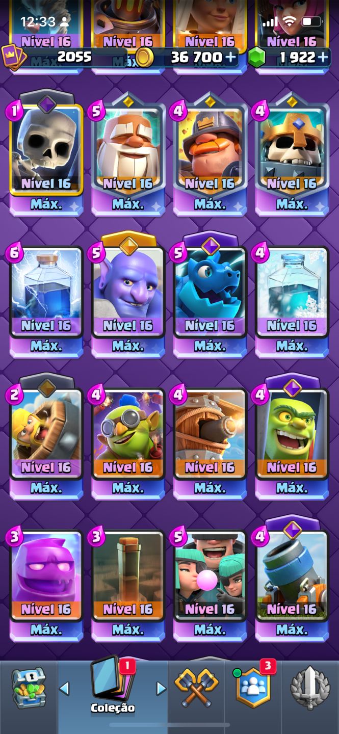 CONTA CLASH ROYALE PRONTA PARA O COMPETITIVO