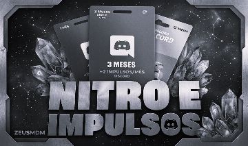 Discord Nitro Gaming 3 Meses e 1mes / 14X Impulsos Para o Seu Servidor