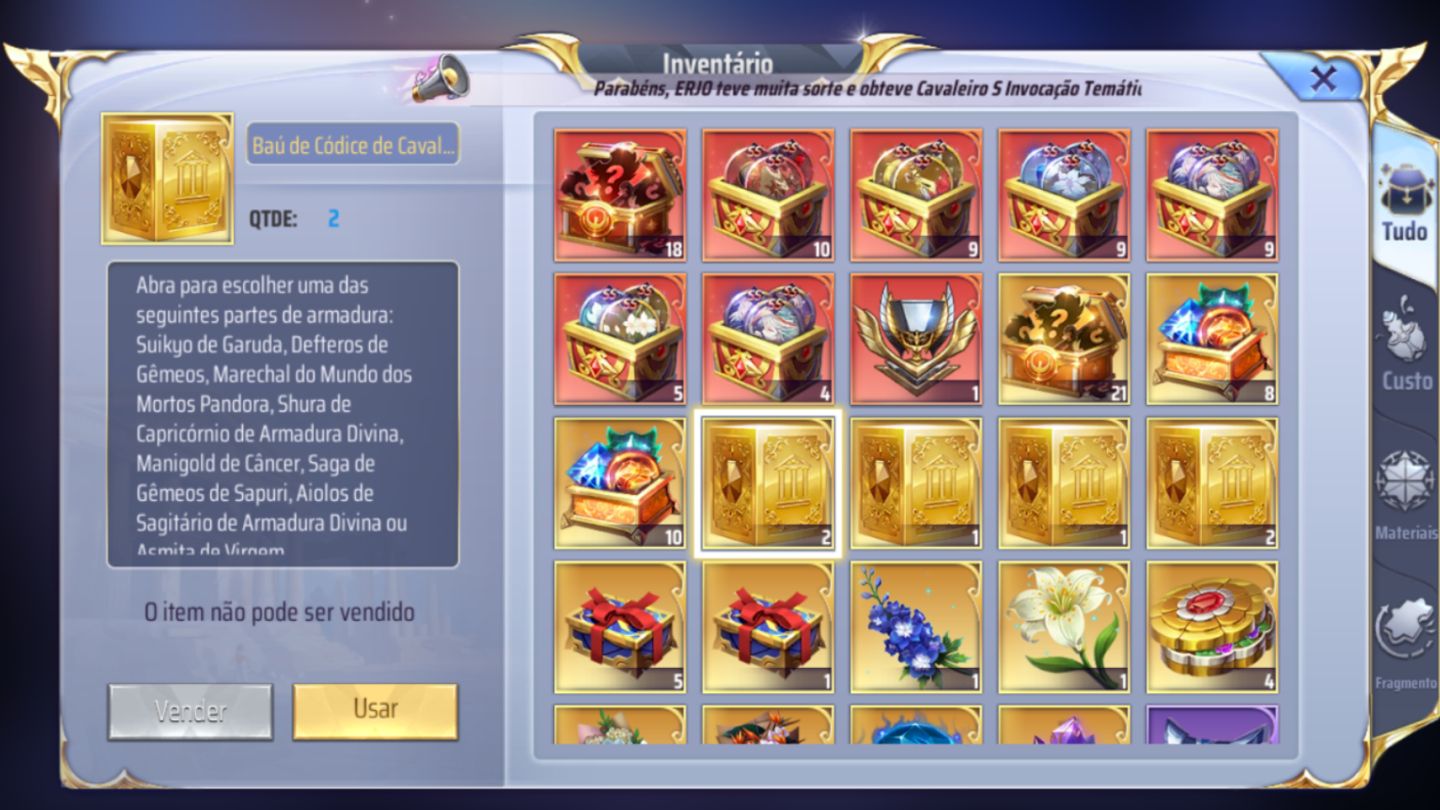 Saint Seiya Awakening sv 143 lv 41 PVE inteiro feito Shura Divino, Thanatos e +