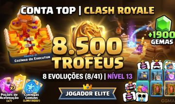 CONTA CLASH ROYALE 8.5K TROFÉUS | 8 EVOS | 1.9K GEMAS | DECK 2.6 HOG