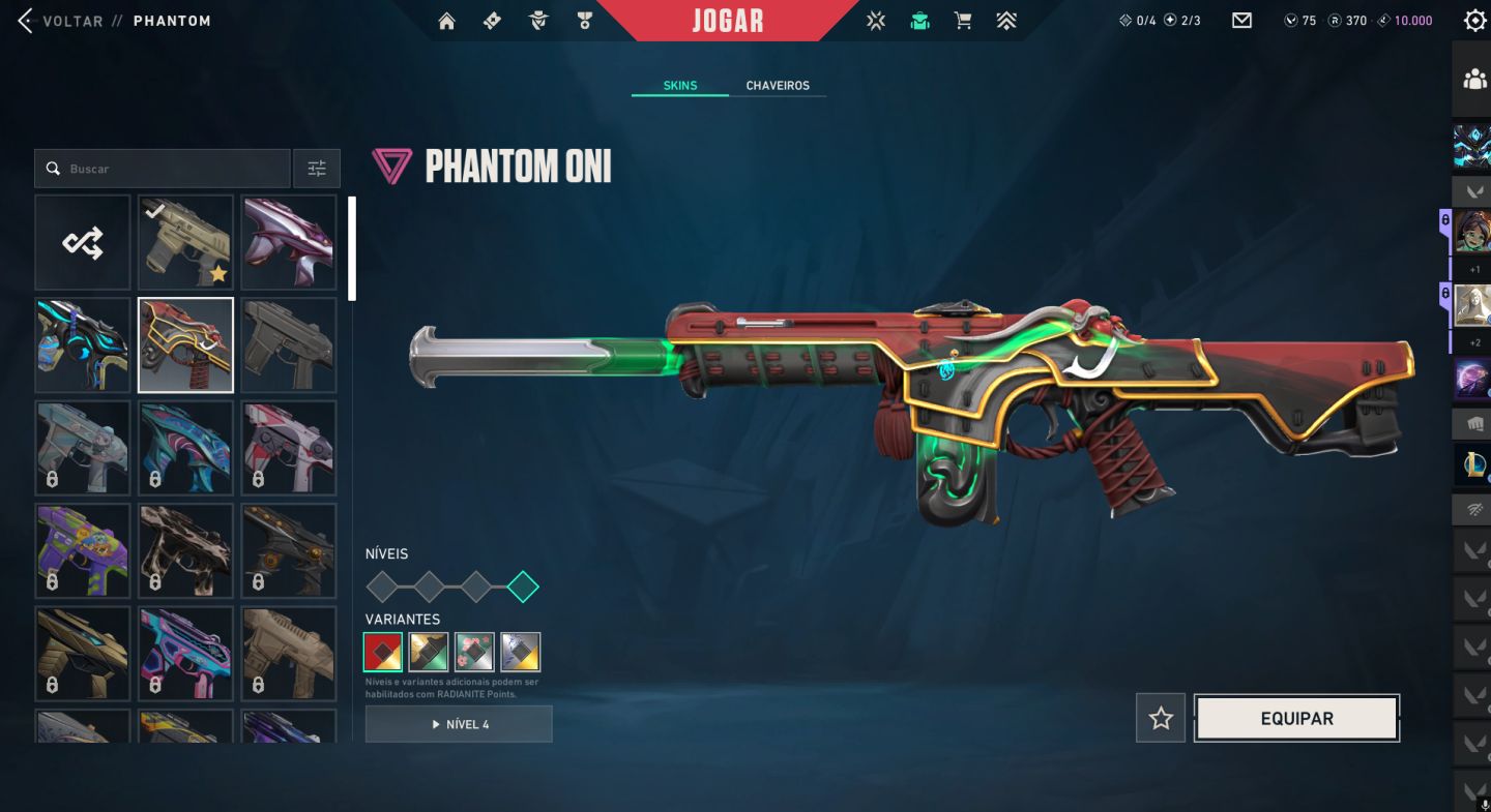 Conta com skins tryhard: Kuranami velha e nova: Gaia: Phanton reconhecimento etc