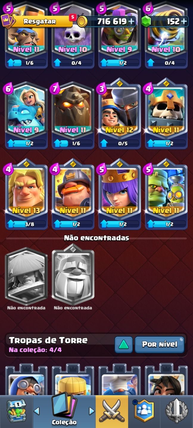Conta Clash Royale | Arena 18 | 8 Evoluções | 716k Ouro