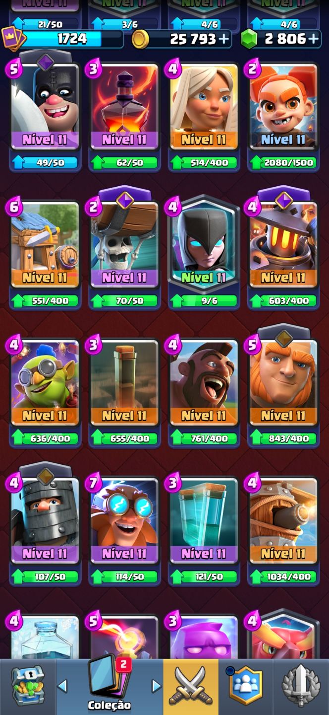 CONTA CLASH ROYALE 9747 TROFÉUS 4 ANOS
