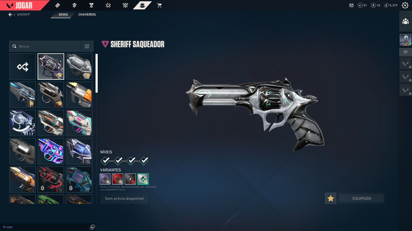 Conta Valorant, Peek ELO IMT, SKINS de todas armas e mais de 10 passes