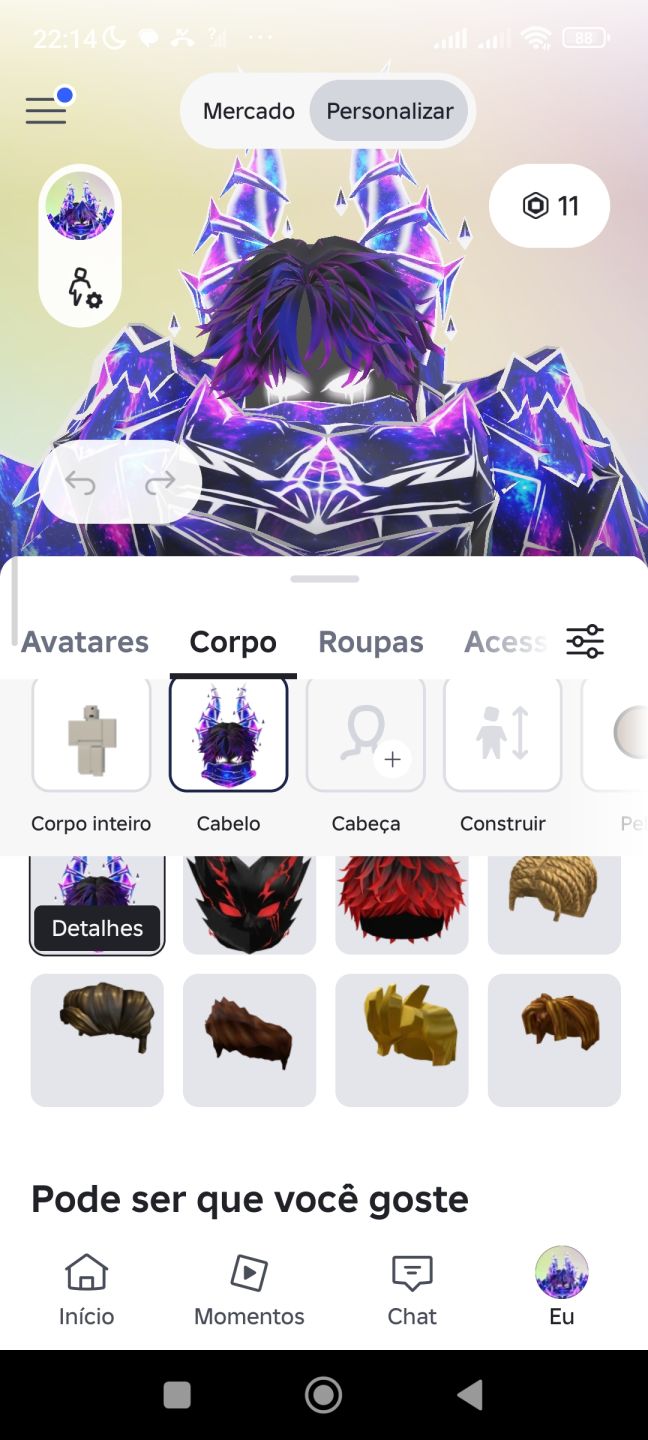 Conta de Roblox com roupas