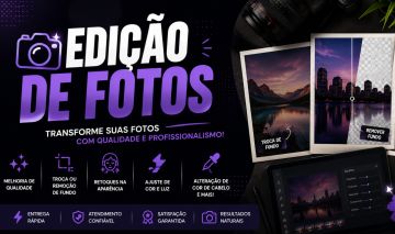 Editor de Fotos | Qualidade HD Troca de Fundo Retoques Profissionais