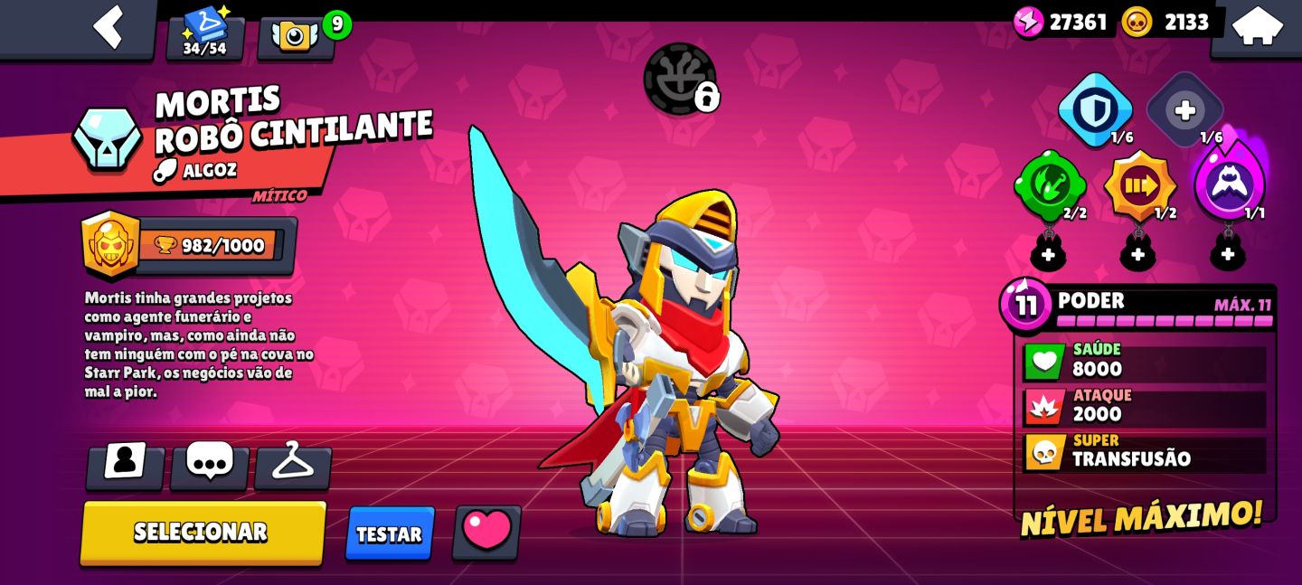 Conta Brawll Stars com as melhores skins