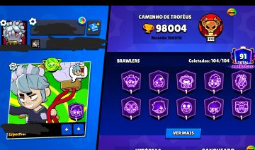 CONTA DE BRAWL STARS (2020) BRAWLERS FULL E COM BASTANTE RECURSO + SKINS