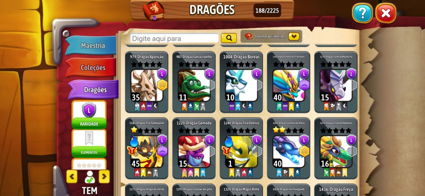 CONTA DRAGON CITY NÍVEL 67 | 5 HERÓICOS (RAINHA BRANCA E2) + TITÃS + 312 GEMAS