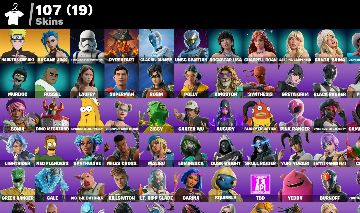 Conta Fortnite 107 Skins + 2600 V-Bucks | Naruto, Kakashi, Superman e Mais