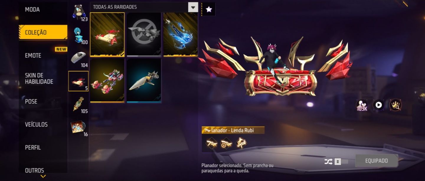 CONTA DE FREE FIRE TOP | COM BANDEIRÃO 2 ANGELICAL BARBINHA E MUITO MAIS |