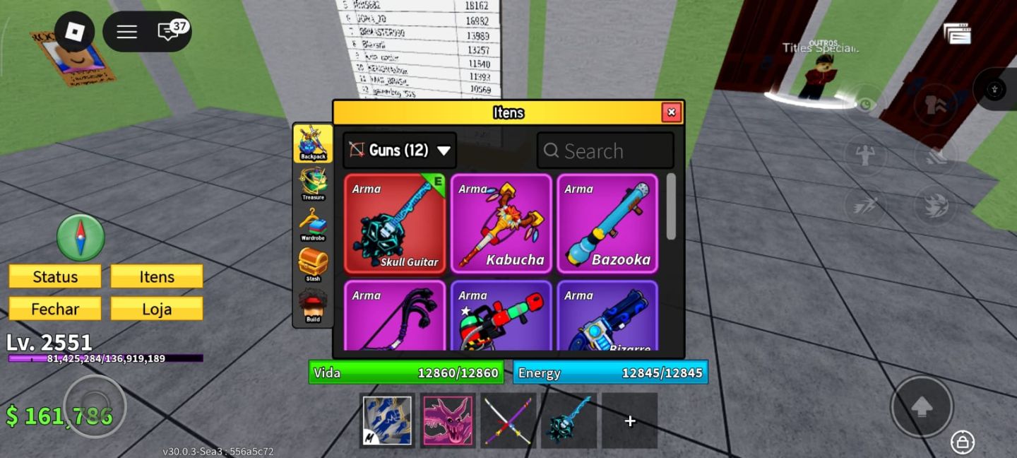 CONTA FOCADA EM BLOX FRUIT COM 4 RAÇAS V3, 3 FRUIT STORAGE E OUTROS GAME PASS