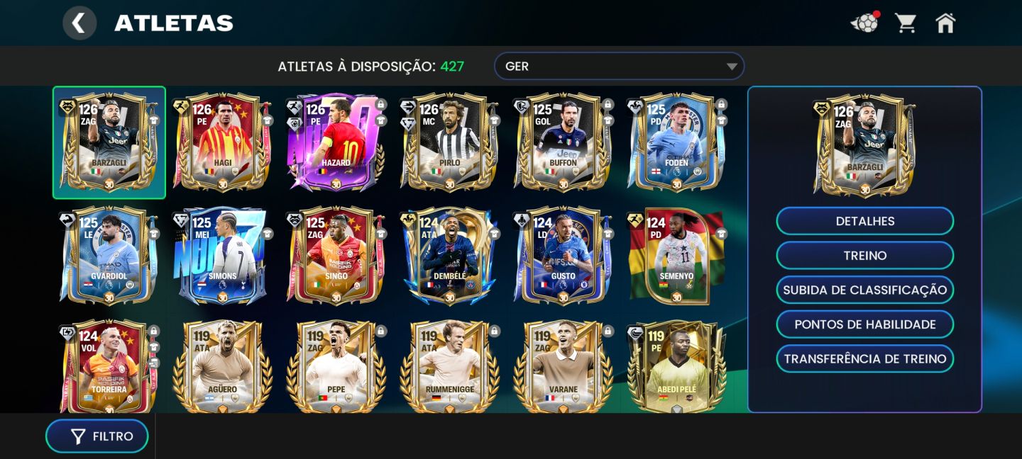 CONTA DE FC MOBILE COM MUITAS JOIAS E FRAGMENTOS