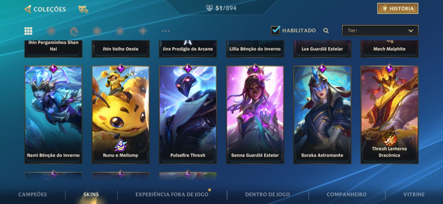 Conta Wild Rift || 51 skins (2 lendárias) || 87 campeões