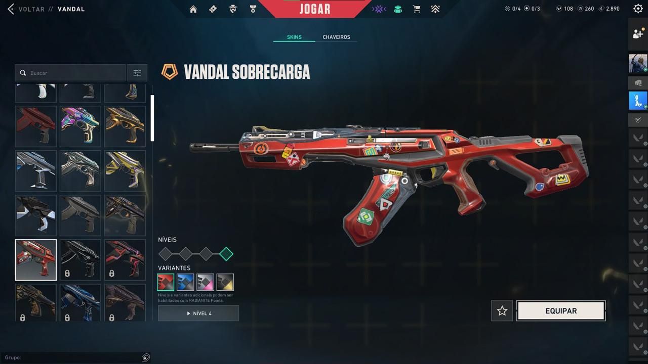 CONTA VALORANT (MUITAS VANDAL E SKINS...)