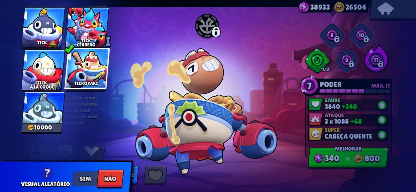 101/105 Brawlers | 51 Hipercargas | 26K Coins | 40.400 Troféus