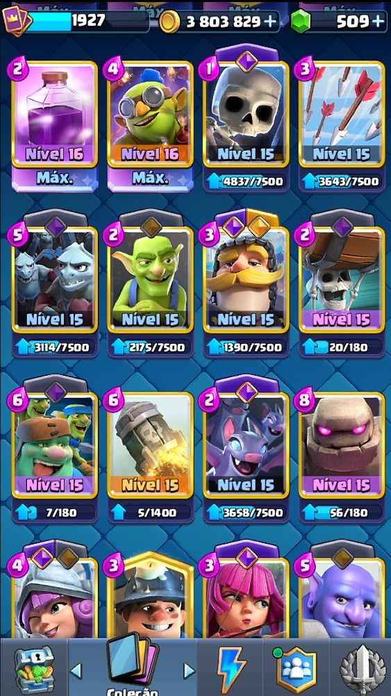 CONTA DE CLASH ROYALE | 13K TROFEUS 17 EVOLUÇÃO E 3 HEROI COM MAIOR CAMPEÃO |
