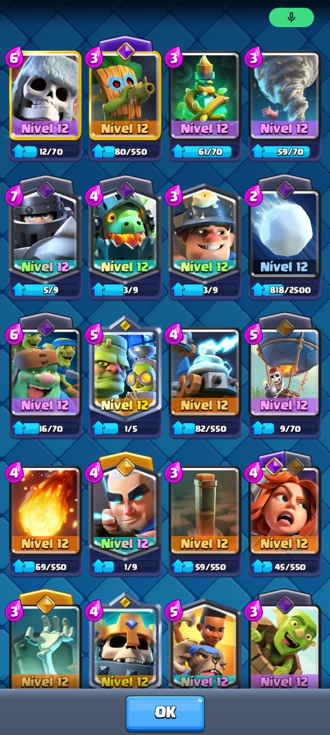 Conta de classe Royale Arena 20 + conta de nulls brwal com 100k de troféus