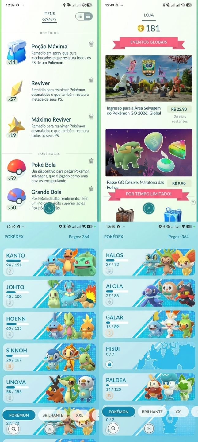 Conta Pokemon GO LVL45