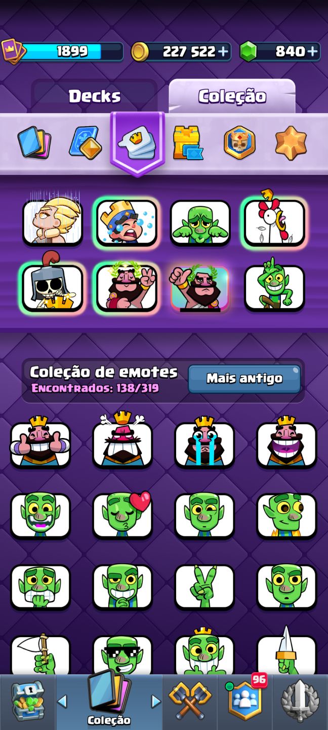 UMA DAS MELHORES CONTAS DE CLASH ROYALE EXTREMAMENTE BEM CUIDADA PRA SAIR RÁPIDO