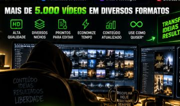 PACK PREMIUM +5.000 VÍDEOS | MENTALIDADE, DINHEIRO E INTELIGÊNCIA ARTIFICIAL