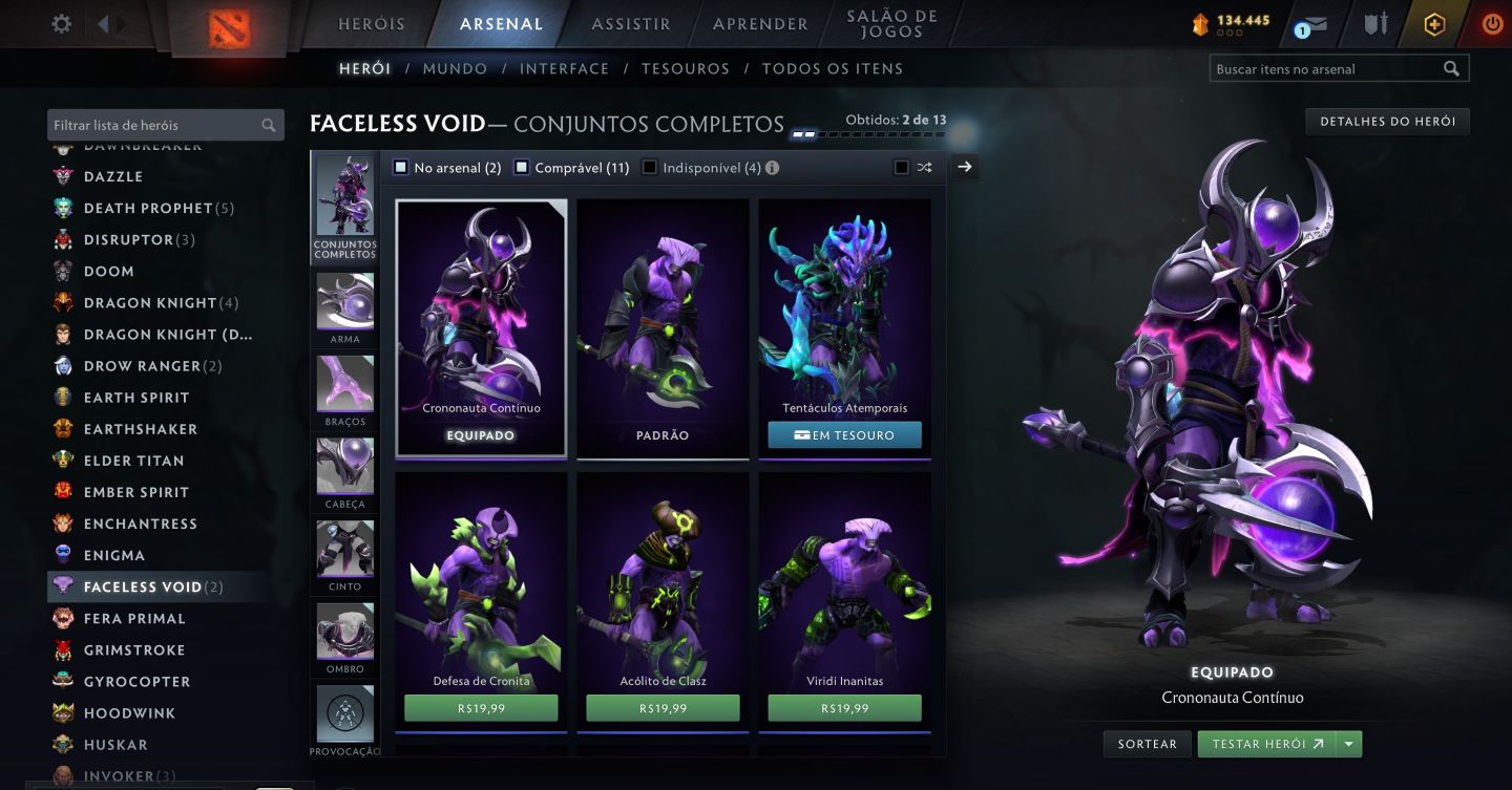 Conta Dota 2 com 4 Arcanas (Legion, Ogre, Zeus e Lina)