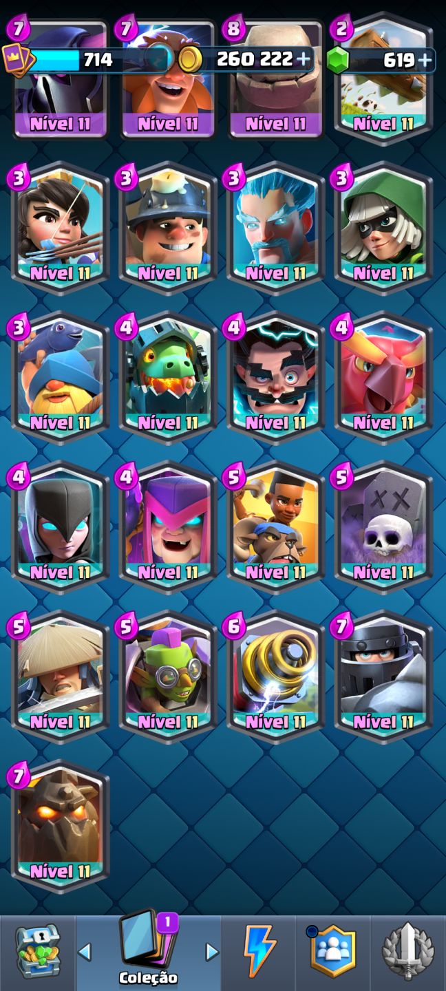 Conta cv18 bem upada + conta do Royale