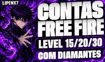 FREE FIRE/CONTAS LEVEL 15/COM 300 DIAMANTES