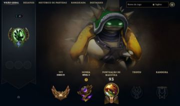Conta com Rammus Rei - Sentinela riot e vários Ícones raros de 2012