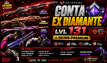 CONTA VALORANT EX DIAMANTE TRYHARD