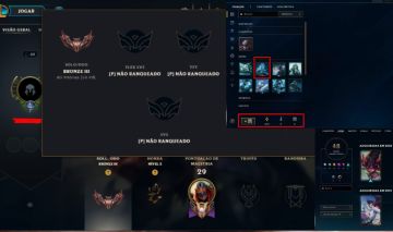 CONTA BRONZE 3 + ESPOLIOS + 2 SKINS +ZED M10 - Handlevel + 100% SEGURA - FA