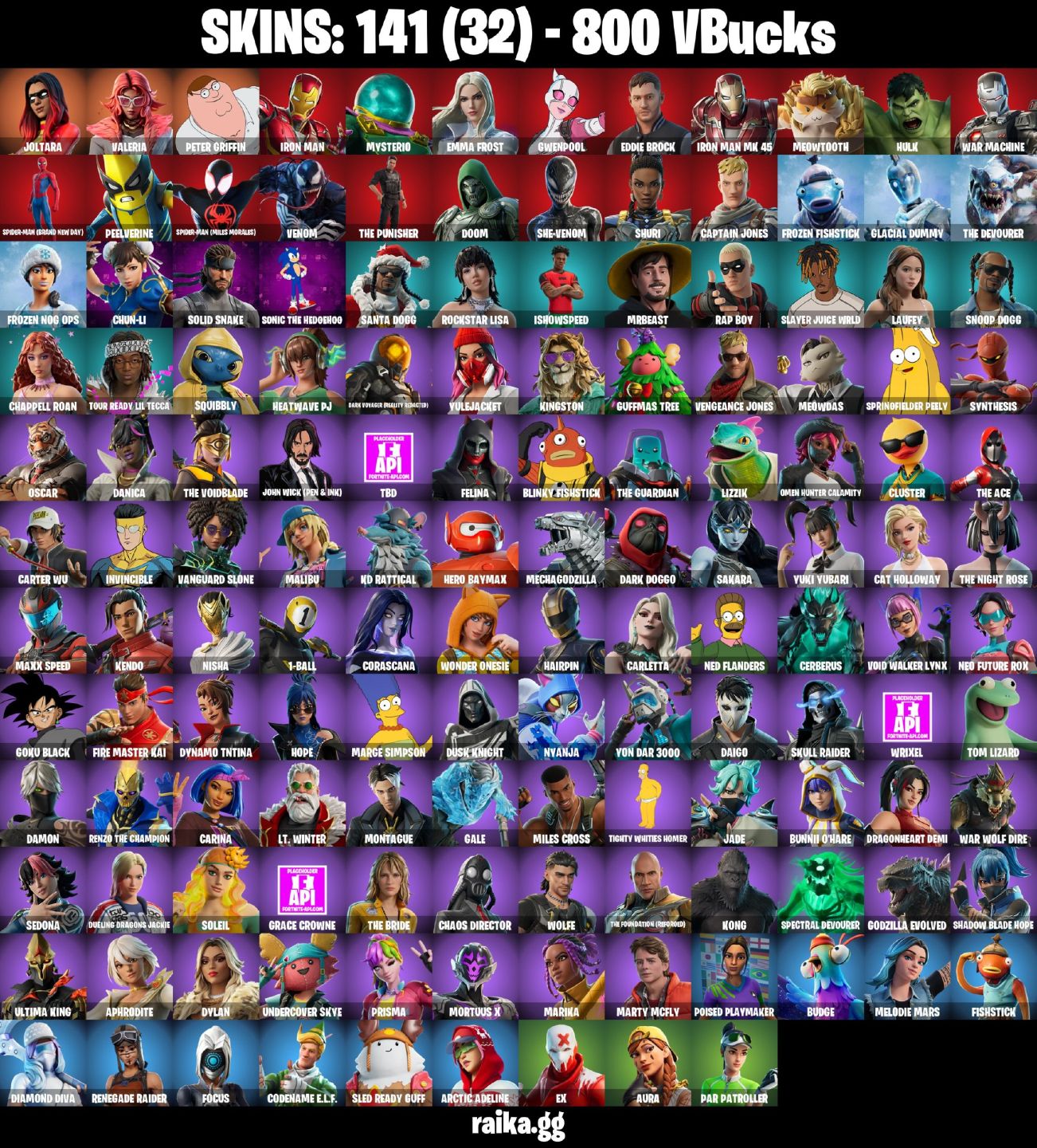 141 skins | Renegade Raider 800 Vbucks disponivel pra uso CONTA bb boa e barata