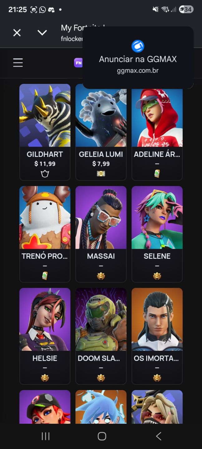 Conta fortnite antiga