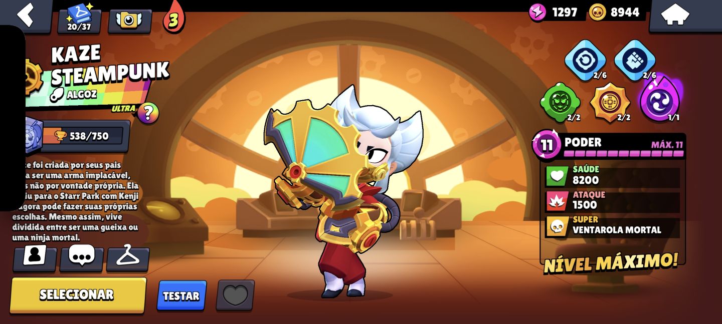 Conta Supercell ID Mo.co + Brawl Stars muita skin cara